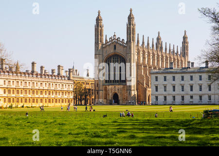 Kings College Chapel from the River Cam, University town of Cambridge, Cambridgeshire, England Stock Photo