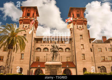 St. Augustine, Florida. January 26 , 2019. Lightner Museum is housed in the former Alcazar Hotel built in 1888 by Henry Flagler. Stock Photo