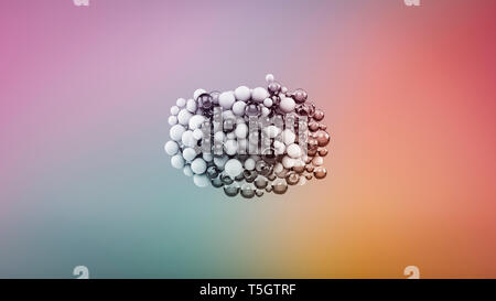 Abstract bubbles on multi-colored background Stock Photo