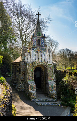 United Kingdom, Channel islands, Guernsey, ornamented little chapel Stock Photo