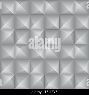 abstract background of the volume of square elements in shades of gray Stock Vector