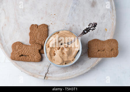 Cupcakes with speculoos cream Stock Photo