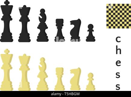 Set Icons Chess Pieces Their Names Stock Illustration 329364188