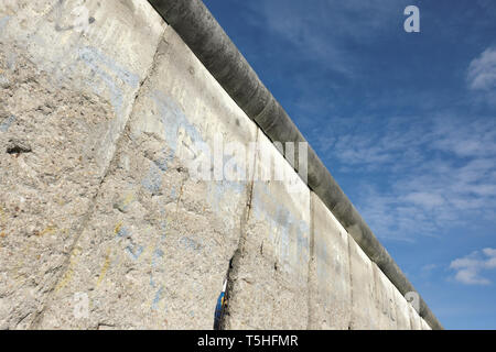 Berlin Germany - a section of the Berlin Wall with copyspace Stock Photo