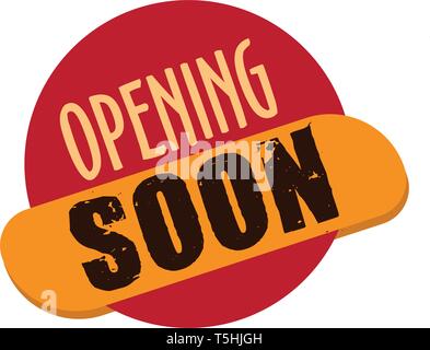 Opening soon poster design isolated black Vector Image