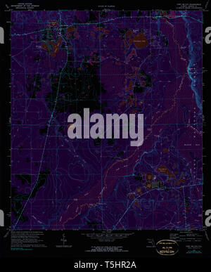 USGS TOPO Map Florida FL Fort Mc Coy 346266 1970 24000 Inverted Restoration Stock Photo