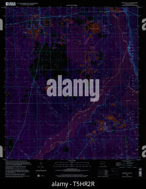 USGS TOPO Map Florida FL Fort Mc Coy 346268 1999 24000 Inverted Restoration Stock Photo