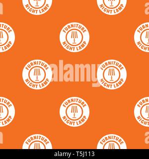 Night lamp pattern vector orange Stock Vector