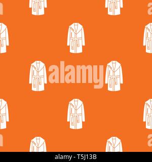 Bathrobe pattern vector orange Stock Vector