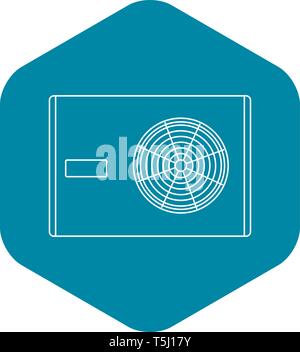 Air compressor icon, outline style Stock Vector