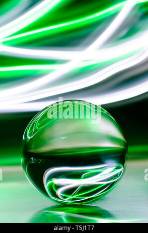 Lensball Lightpainting Stock Photo