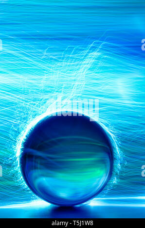Lensball Lightpainting Stock Photo