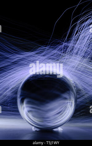 Lensball Lightpainting Stock Photo