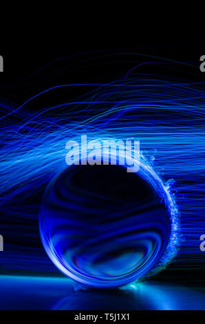 Lensball Lightpainting Stock Photo