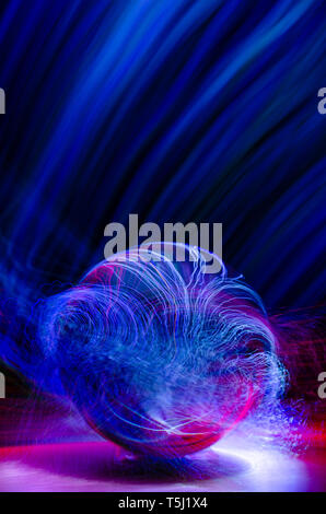 Lensball Lightpainting Stock Photo