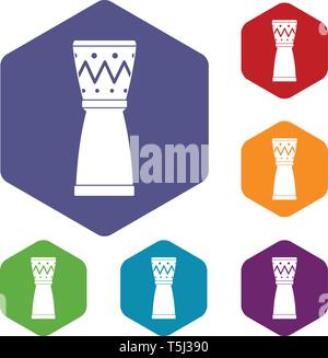 Tamtam icons vector hexahedron Stock Vector