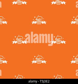 Sleeping pattern vector orange Stock Vector