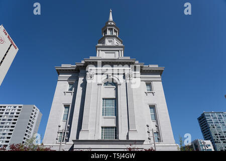 The Church of Jesus Christ of Latter-day Saints Temple in Philadelphia.  61,466-square-foot temple,  in the Logan Square neighborhood of Philadelphia. Stock Photo