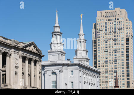 The Church of Jesus Christ of Latter-day Saints Temple in Philadelphia.  61,466-square-foot temple,  in the Logan Square neighborhood of Philadelphia. Stock Photo