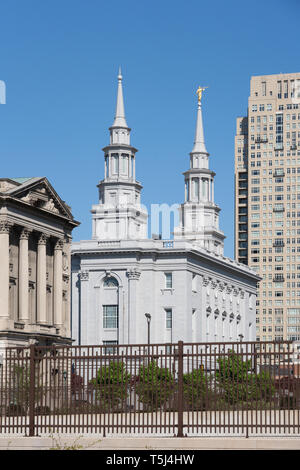 The Church of Jesus Christ of Latter-day Saints Temple in Philadelphia.  61,466-square-foot temple,  in the Logan Square neighborhood of Philadelphia. Stock Photo