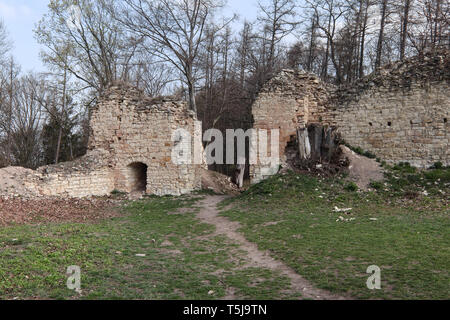 Ruina of Pravda Castle, Czech Republic Stock Photo