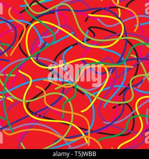 Red seamless patten, part 2, vector illustration Stock Vector