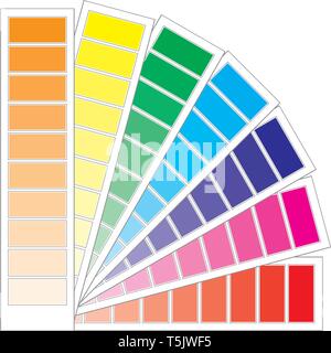 Color guide chart, cmyk rainbow background, part 3, vector illustration Stock Vector