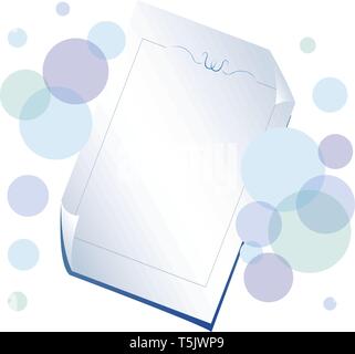 Sheet of paper on fantasy background, vector illustration Stock Vector