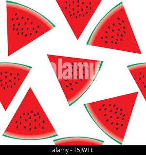 Seamless pattern with watermelon, part 1, vector illustration Stock Vector