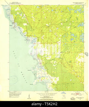 Keaton Beach Florida map 1954 - Usgs Topo Map Florida Fl Keaton Beach 346879 1954 24000 Restoration T5k2h2 