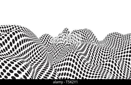 Optical illusion lines background. Abstract 3d black and white illusions. Conceptual design of optical illusion vector. EPS 10 Vector illustration Stock Vector