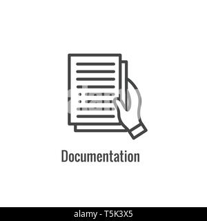 New Business Process Icon, Documentation phase Stock Vector