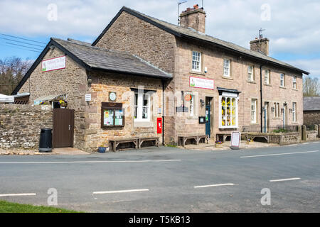 Post Office and tearooms ,Dunsop Bridge in the Forest of Bowland, Lancashire,UK Stock Photo