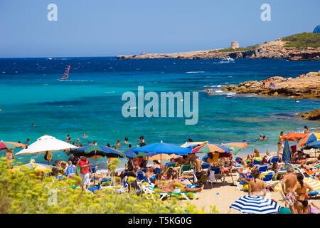 Cala Comte Beach. Ibiza Island. Balearic Islands. Spain Stock Photo