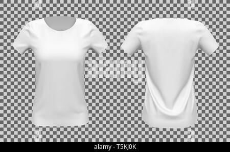 Download Blank mockup of white basic women t-shirt, front view, on ...