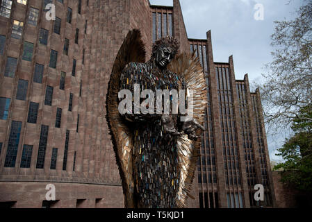 The Knife Angel Sculpture outside Coventry Cathedral Stock Photo