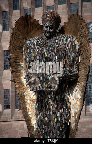 The Knife Angel Sculpture outside Coventry Cathedral