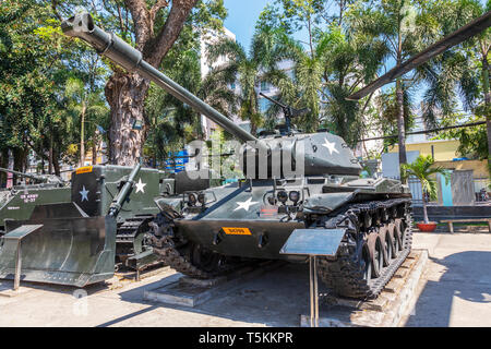 Vietnamese War Remnants Museum also known as the Museum of American War Crimes,Ho Chi Minh City, Vietnam Stock Photo