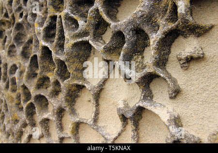 weathered rock Watchet Harbour Somerset Stock Photo