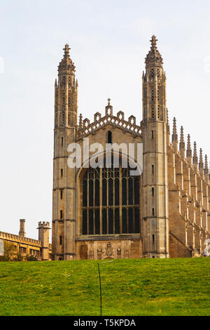 Kings College Chapel as seen from the River Cam, University town of Cambridge, Cambridgeshire, England Stock Photo