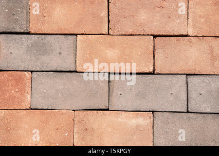 Background with bricks dry without cement stacked on top of each other Stock Photo