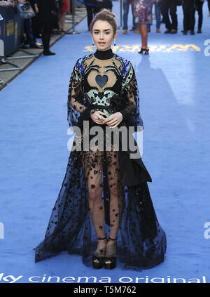 Lily Collins attends the European Premiere of Extremely Wicked, Shockingly Evil and Vile at The Curzon Mayfair in London Stock Photo