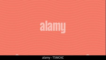 Living coral Geometric grey waves seamless pattern. Light collection. Abstract wave textured background design. Vector illustration for minimalistic d Stock Vector