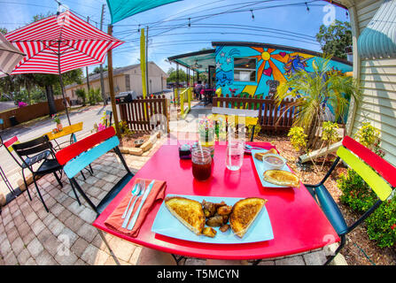 Colorful funky Daydreamers Cafe in Safety Harbor Florida Stock Photo