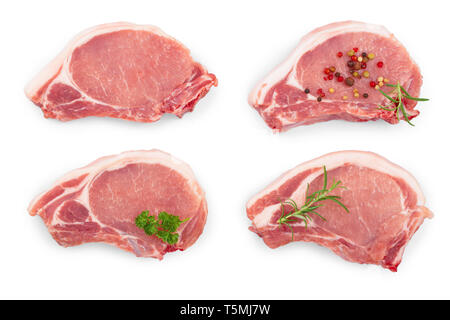 Fresh Lamb Cutlet With Rosemary, Parsley And Pepper On Light Wooden  Background. Stock Photo, Picture and Royalty Free Image. Image 86258847.