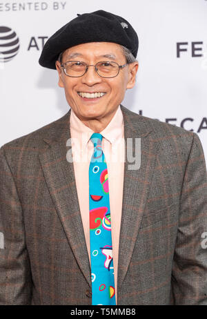 New York, NY, USA - April 25, 2019: Glenn Kubota attends the 'Standing Up, Falling Down' premiere during 2019 Tribeca Film Festival at SVA Theater, Ma Stock Photo