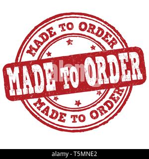 Made to order sign or stamp on white background, vector illustration Stock Vector