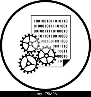 App Development Icon. Thin Circle Stencil Design. Vector Illustration. Stock Vector