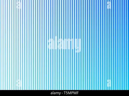 Abstract blue gradient color vertical lines pattern on white background. Halftone style design. Vector illustration Stock Vector