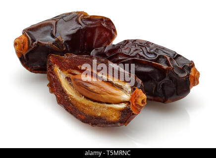 Dried date fruit isolated on white background Stock Photo